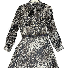 Load image into Gallery viewer, Belted Animal Print Shirt Dress Size 4
