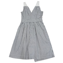 Load image into Gallery viewer, White Striped 100% Cotton Summer Dress Size 2P
