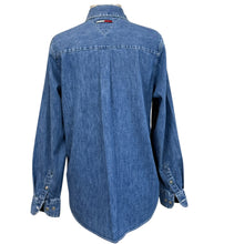 Load image into Gallery viewer, VTG Tommy Hilfiger Flag Pocket Denim Shirt Size Medium
