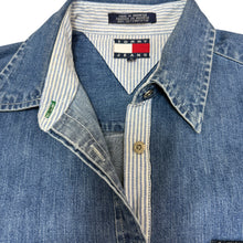 Load image into Gallery viewer, VTG Tommy Hilfiger Flag Pocket Denim Shirt Size Medium

