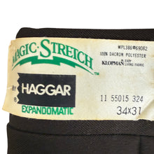 Load image into Gallery viewer, VTG Haggar Expandomatic Magic Stretch Brown Trousers 34x31 NWT
