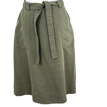 Load image into Gallery viewer, Tommy Hil Olive A-line Midi Skirt Size 2
