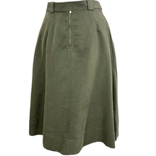 Load image into Gallery viewer, Tommy Hil Olive A-line Midi Skirt Size 2
