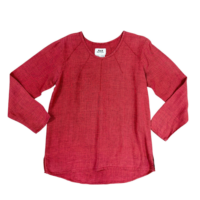 Flax 100% Linen Relaxed Fit Long Sleeve Size Small