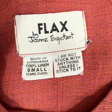Load image into Gallery viewer, Flax 100% Linen Relaxed Fit Long Sleeve Size Small
