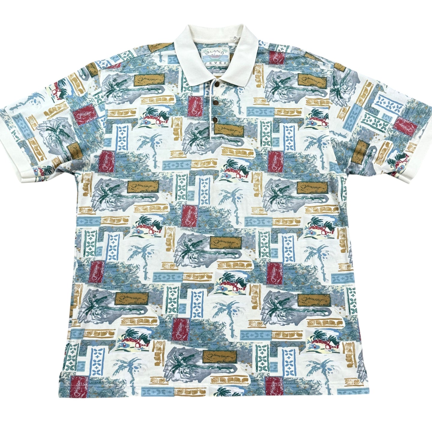 VTG 100% Cotton Bahamas Polo Shirt Size XL
