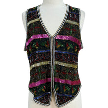 Load image into Gallery viewer, Vintage 90s Beaded Holiday Sequin Vest
