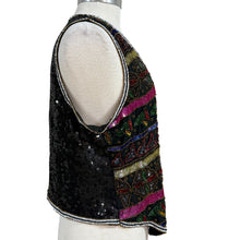 Load image into Gallery viewer, Vintage 90s Beaded Holiday Sequin Vest
