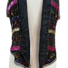 Load image into Gallery viewer, Vintage 90s Beaded Holiday Sequin Vest
