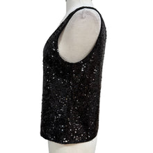 Load image into Gallery viewer, Lafayette 148 Black Sequin Tank Top Size Large
