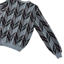 Load image into Gallery viewer, 80s Wool Blend Pullover Chevron Knit Sweater Size Medium
