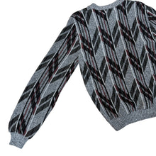 Load image into Gallery viewer, 80s Wool Blend Pullover Chevron Knit Sweater Size Medium
