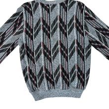 Load image into Gallery viewer, 80s Wool Blend Pullover Chevron Knit Sweater Size Medium
