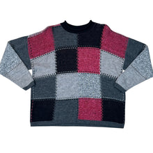 Load image into Gallery viewer, 90s Color Block Knit Sweater Size
