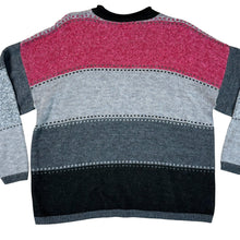 Load image into Gallery viewer, 90s Color Block Knit Sweater Size Large
