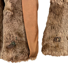 Load image into Gallery viewer, Vintage 60s Brown Faux Fur Cropped Jacket Size Medium
