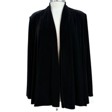 Load image into Gallery viewer, 90s/00s Black Velvet Open Front Jacket Size 10 Misses
