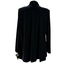 Load image into Gallery viewer, 90s/00s Black Velvet Open Front Jacket Size 10 Misses
