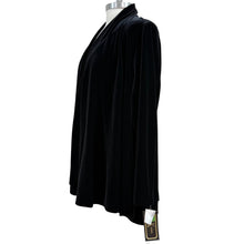Load image into Gallery viewer, 90s/00s Black Velvet Open Front Jacket Size 10 Misses
