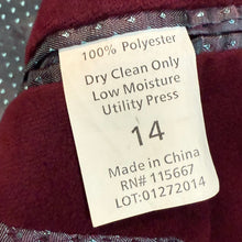 Load image into Gallery viewer, VTG Isaac Mizrahi Burgundy Velvet Blazer Size XS
