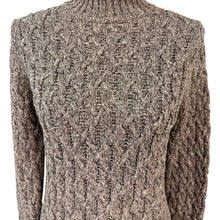 Load image into Gallery viewer, 90s 100% Cotton Cable Knit Turtleneck Sweater Size Small
