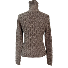 Load image into Gallery viewer, 90s 100% Cotton Cable Knit Turtleneck Sweater Size Small
