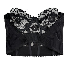 Load image into Gallery viewer, Victoria’s Secret Gold Label Black Lace Bustier Union Made
