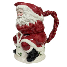 Load image into Gallery viewer, Vintage Fitz and Floyd Santa Pitcher 2 QT
