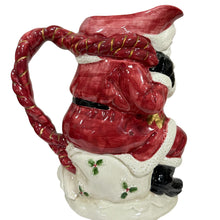 Load image into Gallery viewer, Vintage Fitz and Floyd Santa Pitcher 2 QT
