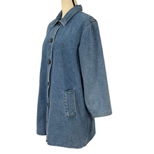 Load image into Gallery viewer, Vintage 90s Denim Chore Jacket Button Front Size Medium
