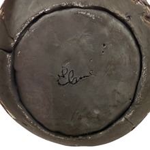 Load image into Gallery viewer, Black Raku Pottery Vase Signed
