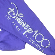 Load image into Gallery viewer, Disney Parks 100 Years Of Wonder Embroidered Purple Sweatpants Adult Size XL
