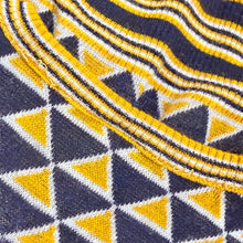 Load image into Gallery viewer, Vintage 70s Wahls Sweden Navy Mustard Geometric Triangle Knit Sweater Vest
