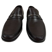 Load image into Gallery viewer, Bruno Magli Dark Brown Leather Bit Loafers Size 9.5
