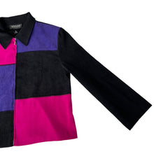 Load image into Gallery viewer, Vintage 80s Oversized Color Block Lightweight Jacket Size Petite Large
