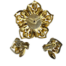 Load image into Gallery viewer, VTG 50s Juliana Watermelon Rhinestone Brooch Set
