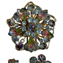 Load image into Gallery viewer, VTG 50s Juliana Watermelon Rhinestone Brooch Set
