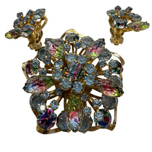 Load image into Gallery viewer, VTG 50s Juliana Watermelon Rhinestone Brooch Set
