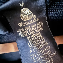 Load image into Gallery viewer, Dana Buchman Black Merino Wool Leather Trim Cardigan Size M Sweater Medium
