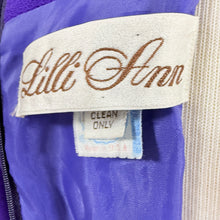 Load image into Gallery viewer, 60s 70s Vintage Lilli Ann Royal Purple Pleated Wool Tent Dress Size Medium
