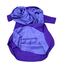 Load image into Gallery viewer, 60s 70s Vintage Lilli Ann Royal Purple Pleated Wool Tent Dress Size Medium
