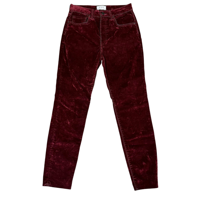 We The Free Free Blood Red Velvet Skinny