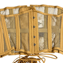 Load image into Gallery viewer, Orchard Corset Goldenrod Mesh Waspie Underbust Corset Size 36
