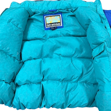 Load image into Gallery viewer, VTG Stratojac Color block 100% Cotton Goose Down Ski Jacket Medium
