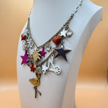 Load image into Gallery viewer, Y2K Betsey Johnson Tropical Flamingo Cocktail Charm Necklace

