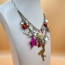 Load image into Gallery viewer, Y2K Betsey Johnson Tropical Flamingo Cocktail Charm Necklace

