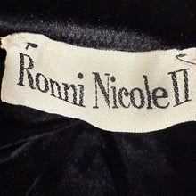 Load image into Gallery viewer, 90s Black Velvet Mock Neck A Line Dress Size 16W
