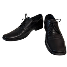 Load image into Gallery viewer, 90s André Verger Black Leather Cap Toe Oxford Dress Shoes Men’s 10
