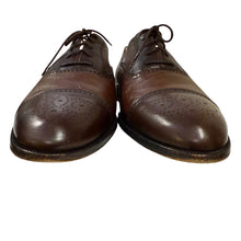 Load image into Gallery viewer, 80s Bruno Magli “Charles” Cap Toe Brown Leather Oxfords 10M Made in Italy
