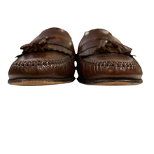 Load image into Gallery viewer, VTG 80s Johnston &amp; Murphy Brown Leather Tassel Loafers Size 10.5
